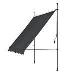 Klem zonwering luifel uitschuifbaar antraciet zwart 250x120, Verzenden, Nieuw