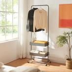 Kledingrek Kumad kapstok op wielen 174,5x58x36 cm donkergrij, Verzenden, Nieuw