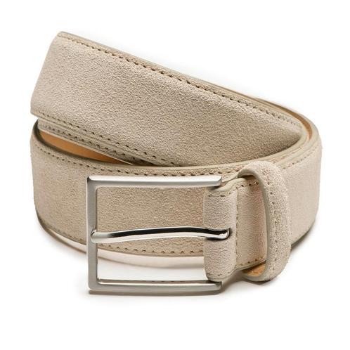 Suède heren riem Bobby - multipack - beige, - Maat: 95 cm, Kleding | Heren, Riemen en Ceinturen, 95 tot 105 cm, Echt leder, Overige kleuren