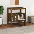 vidaXL Hondenmand 65,5x43x70 cm massief grenenhout, Verzenden, Nieuw