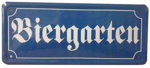 Biergarten klein reclamebord, Verzamelen, Merken en Reclamevoorwerpen, Nieuw, Verzenden