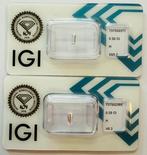 Zonder Minimumprijs - 2 pcs Diamant (Natuurlijk) - 0.61 ct -, Sieraden, Tassen en Uiterlijk, Edelstenen, Nieuw
