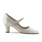 Ballroomschoenen Wit Satijn - Bruidsschoenen Dichte Teen - L, Verzenden, Nieuw