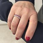 Ring - 18 karaat Witgoud - Robijnen en diamanten, Sieraden, Tassen en Uiterlijk, Ringen, Nieuw