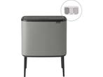Brabantia Bo Touch Bin Prullenbak - 3 x 11 liter -, Verzenden, Zo goed als nieuw