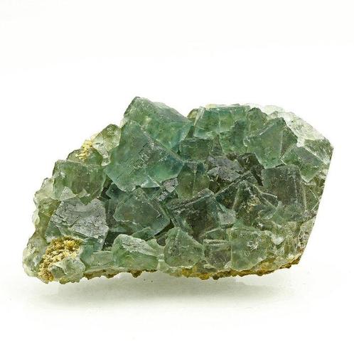 Gratis verzending! Fluoriet blauw/groen Kristallen op matrix, Verzamelen, Mineralen en Fossielen