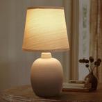 Aigostar Tafellamp 130200PTT - Keramiek - Lamp met witte kap, Verzenden, Nieuw