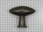 Knop ovaal blank ijzer gelakt 54 mm, Ophalen of Verzenden, Nieuw