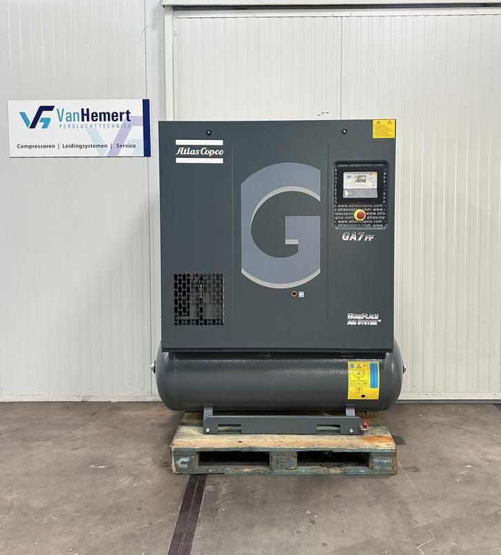 Gebruikte Atlas Copco GA7 FF | 1.032 lmin, Zakelijke goederen, Machines en Bouw | Pompen en Compressoren