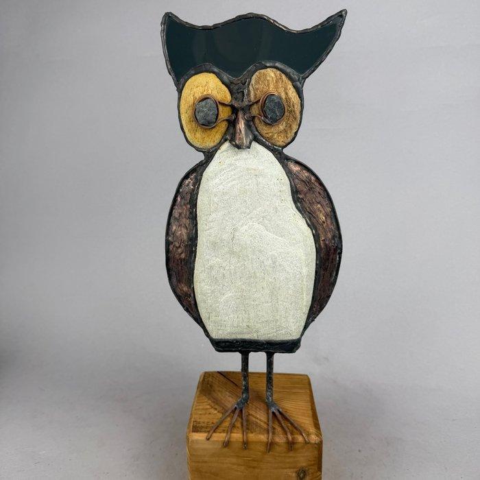 Jacek Drzymaa ( XX- XXI) - Stone OWL - big, Antiek en Kunst, Kunst | Designobjecten