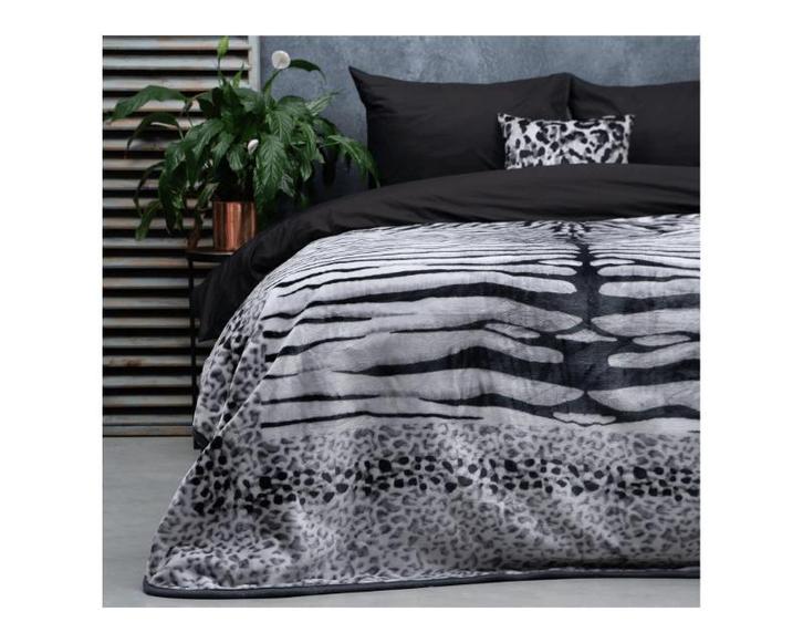 Sleeptime Embossed deken Zebra Grijs - 240 x 220, Huis en Inrichting, Slaapkamer | Beddengoed