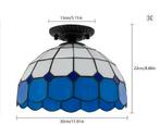 Moderne Ronde Plafondlamp – Wit en Blauw voor Slaapkamer, Huis en Inrichting, Lampen | Plafondlampen, Verzenden, Nieuw