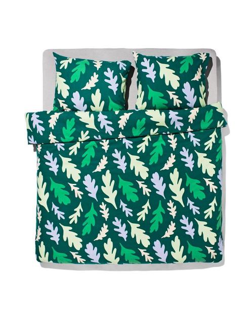 HEMA Dekbedovertrek flanel 240x200/220 bladeren groen, Huis en Inrichting, Slaapkamer | Beddengoed, Nieuw, Verzenden