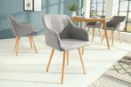 Retro design stoel SCANDINAVIA MEESTERSTUK lichtgrijs met, Huis en Inrichting, Stoelen, Ophalen of Verzenden, Nieuw