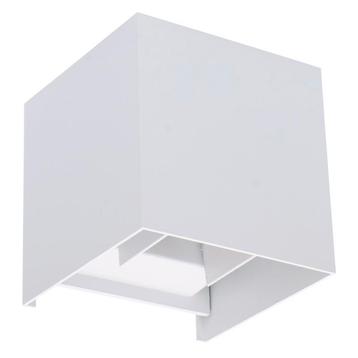 Witte up-down wandlamp Dion, 6w, warm wit, lichtstraal