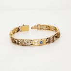 Armband - 14 karaat Geel goud Saffier - Zaadparel, Sieraden, Tassen en Uiterlijk, Armbanden, Nieuw