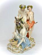 Meissen - Beeldje - Porcelain Group Silenus On A Donkey -, Antiek en Kunst