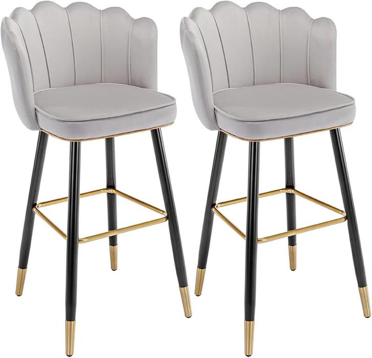 Barkrukken set van 2 - Barstoel met rugleuning - Barkruk - B, Huis en Inrichting, Woonaccessoires | Overige, Zo goed als nieuw