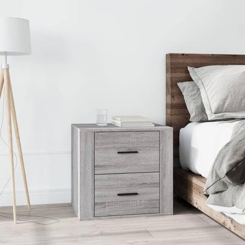 vidaXL Nachtkastje 50x39x47 cm grijs sonoma eikenkleurig, Huis en Inrichting, Kasten | Overige, Nieuw, Verzenden
