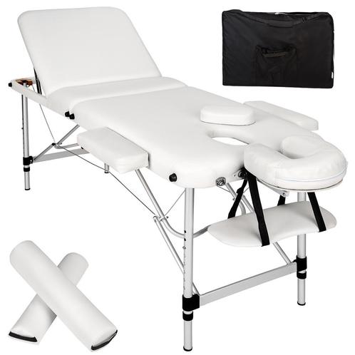 3 zones massagetafel met 5cm matras, rolkussens en aluminium, Sport en Fitness, Massageproducten, Verzenden