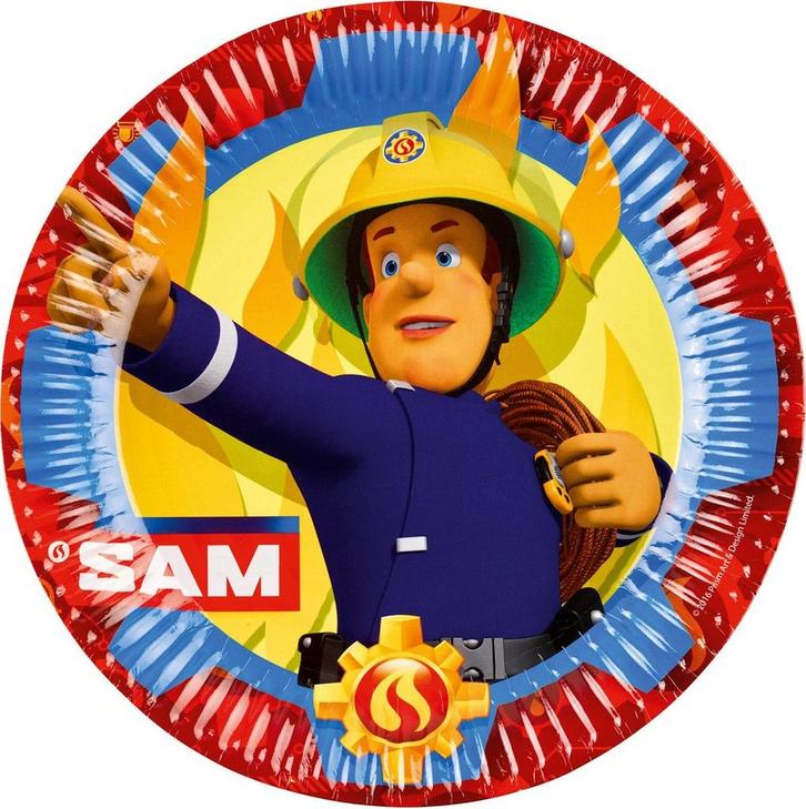 Brandweerman Sam Borden (8 stuks), Hobby en Vrije tijd, Feestartikelen, Ophalen of Verzenden
