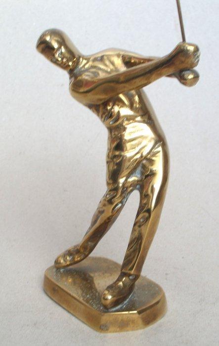 Figuur - Golfer in full swing - - Brons, Antiek en Kunst, Curiosa en Brocante