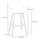 Scandinavisch barkruk Andor stof taupe 65-78 cm