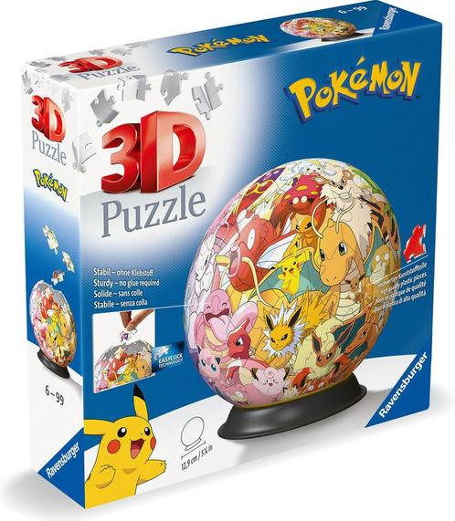 Pokemon Verzamel ze Allemaal! 3D Puzzelbal (73 stukjes) |, Hobby en Vrije tijd, Denksport en Puzzels, Nieuw, Verzenden
