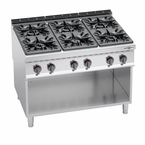 GGM Gastro | Gasfornuis - 53,5 kW - 6-pits | GHB199H |, Witgoed en Apparatuur, Fornuizen, Inbouw, Verzenden
