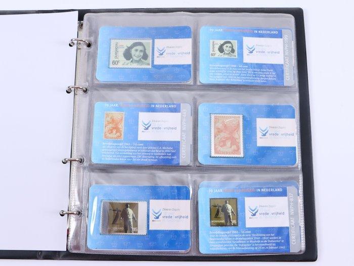 Nederland - Zilveren zegels 70 jaar Vrede & vrijheid in, Postzegels en Munten, Postzegels | Nederland