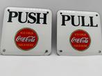 Coca-Cola - PUSH PULL Coca-Cola deurplaten - Reclamebord (2), Antiek en Kunst