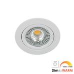 Bella Ondiepe LED spot kantelbaar 7Watt rond WIT I, Ophalen of Verzenden, Nieuw