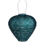 Solar lampion ball mand 30 cm zeeblauw - Lumiz, Tuin en Terras, Nieuw, Verzenden