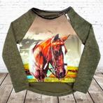 Groene trui met paardenhoofd - 86/92 - Goedkope