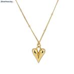 Gold plated 925 zilveren modern hart bol ketting, Sieraden, Tassen en Uiterlijk, Kettingen, Verzenden, Nieuw, Zilver