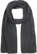 Tommy Hilfiger Rib Sjaal Antraciet maat one size Heren, Verzenden, Nieuw, Tommy Hilfiger