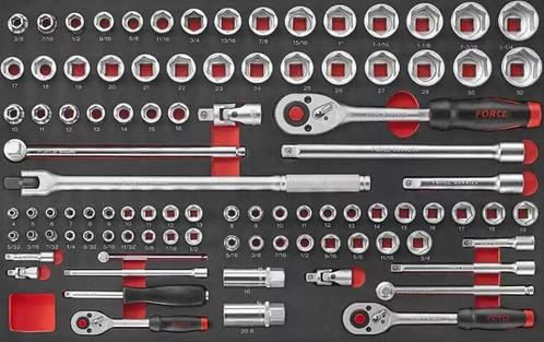 Doppen combinatieset 95-delige 1/2 & 1/4 & 3/8 (S&M) (EVA), Auto diversen, Autogereedschap, Verzenden