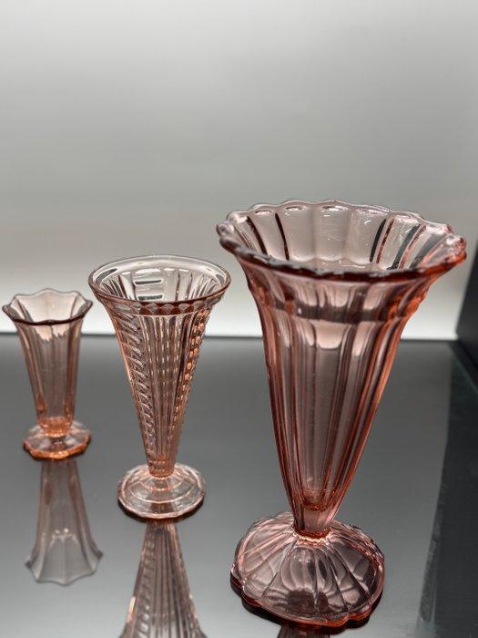 Vaas (4) - Glas - Lot vazen art déco, Antiek en Kunst, Antiek | Glas en Kristal