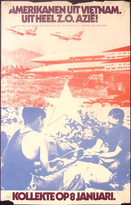 Poster over de oorlog in Vietnam (lijst optie, Posters), Verzamelen, Posters, Nieuw, Overige onderwerpen, Met lijst, Verzenden