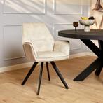 Eetkamerstoel Nova | Champagne | Met armleuning, Huis en Inrichting, Stoelen, Ophalen of Verzenden, Nieuw