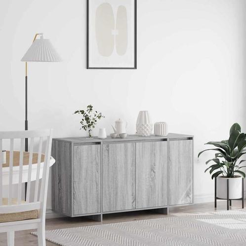 vidaXL Dressoir Grijs sonoma 135 x 41 x 69 cm Bewerkt hout, Huis en Inrichting, Kasten | Dressoirs, Nieuw, Minder dan 50 cm, Overige houtsoorten