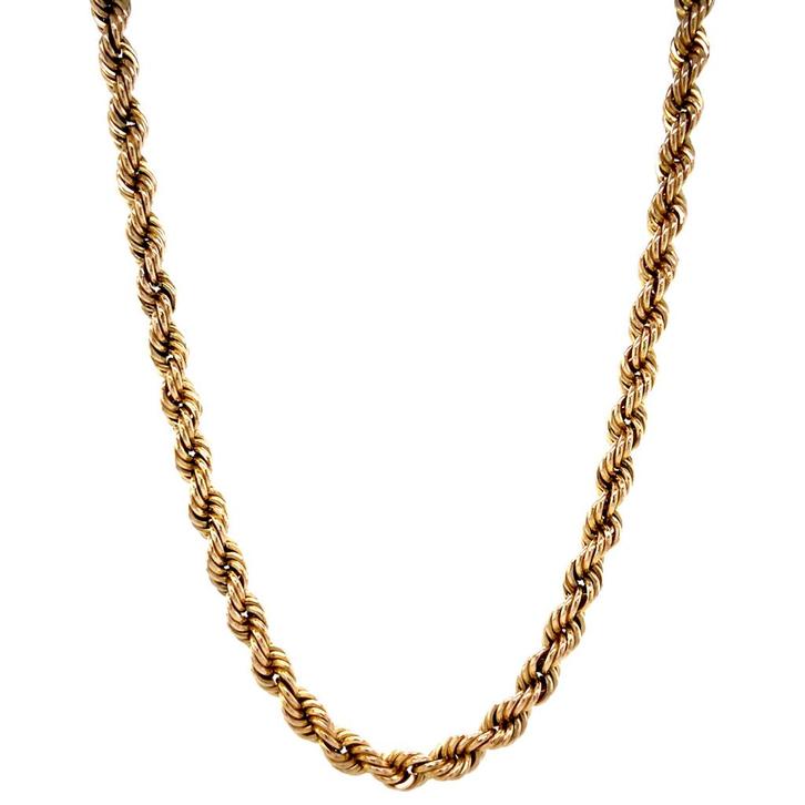 Gouden koord collier 14 krt, Sieraden, Tassen en Uiterlijk, Kettingen, Nieuw, Ophalen of Verzenden