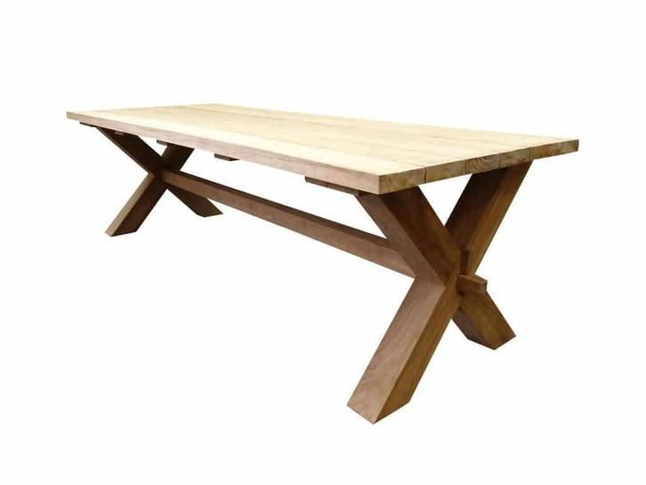 Zambia dining tuintafel 300x100xH77 cm teak, Tuin en Terras, Tuintafels, Nieuw, Teakhout, Ophalen of Verzenden