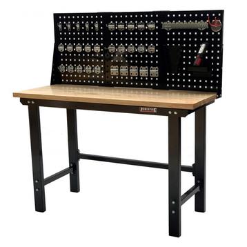 Werkbank met achterwand – Werkbank set 150 cm. kleur zwart. beschikbaar voor biedingen