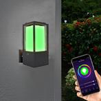 Smart Tuya LED vierkante wandlamp voor buiten Antraciet IP44, Ophalen of Verzenden, Nieuw
