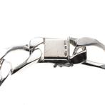 Robuuste zilveren gourmet armband; Heren | 21 cm, Gebruikt, Ophalen of Verzenden, Zilver, Overige kleuren