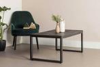 Salontafel Mangohout Britt 110 Zwart, Huis en Inrichting, Tafels | Salontafels, 100 tot 150 cm, Verzenden, Nieuw, 50 tot 100 cm