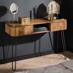 *WOONWINKEL* Houten Sidetable Met Ribbels, Verzenden, Nieuw