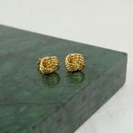 Gouden gedraaide oorstekers als knoop (subtiele oorstekers), Sieraden, Tassen en Uiterlijk, Oorbellen, Ophalen of Verzenden, Gebruikt