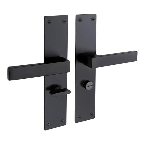 Nova op schild in zwart en WC-slot, Doe-het-zelf en Verbouw, Hang- en Sluitwerk, Klink of Kruk, Nieuw, IJzer, Ophalen of Verzenden